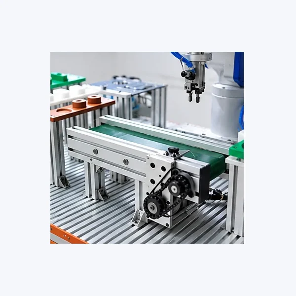 Industrial robot conveyor training module