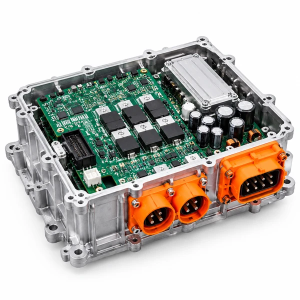 Internal components of an EV electronic control system