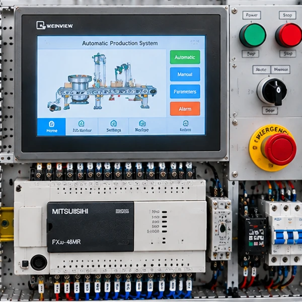 PLC & HMI Integration for PLC Mechatronics Training & Assessment System