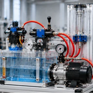 Transparent Hydraulic & Pneumatic PLC Training Platform - Image 3