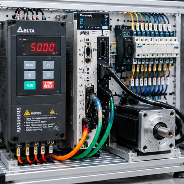 Inverter & Servo Control for Mechatronics PLC Integrated Application Training Board