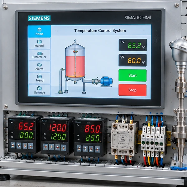 Temperature & HMI for Mechatronics PLC Integrated Application Training Board