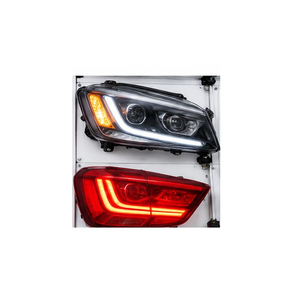 Automotive lighting system components on the EV body electrical training bench